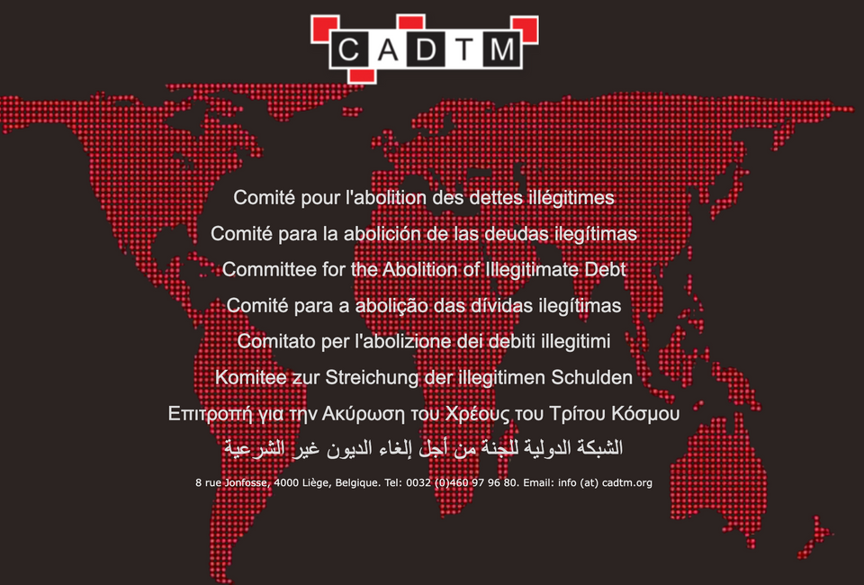 CADTM international network of activists that campaigns for the cancellation of debts in developing countries