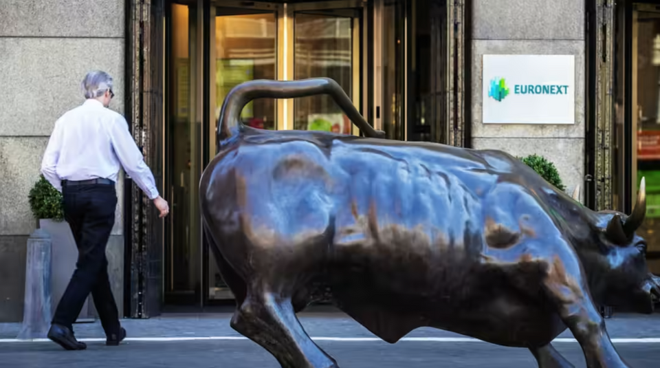 The Euronext stock exchange in Amsterdam