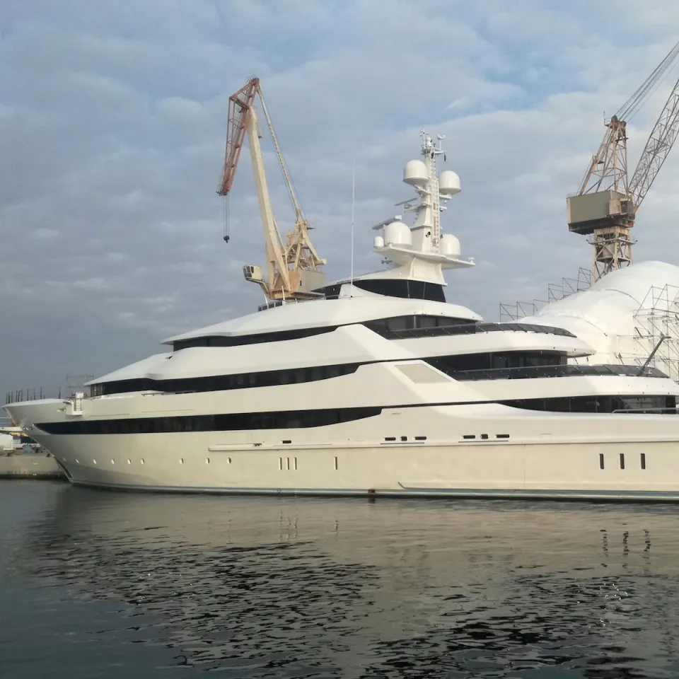 French officials seized this $120 million yacht in March that belonged to Russian oligarch Igor Sechin. (AP)